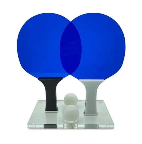 Luxe DominoesLuxe Ping Pong Set in Neon Blue - Picture 2 of 6